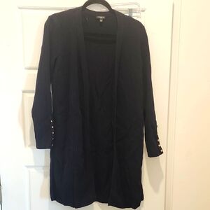 Talbots Navy Open Front Cardigan Med petite